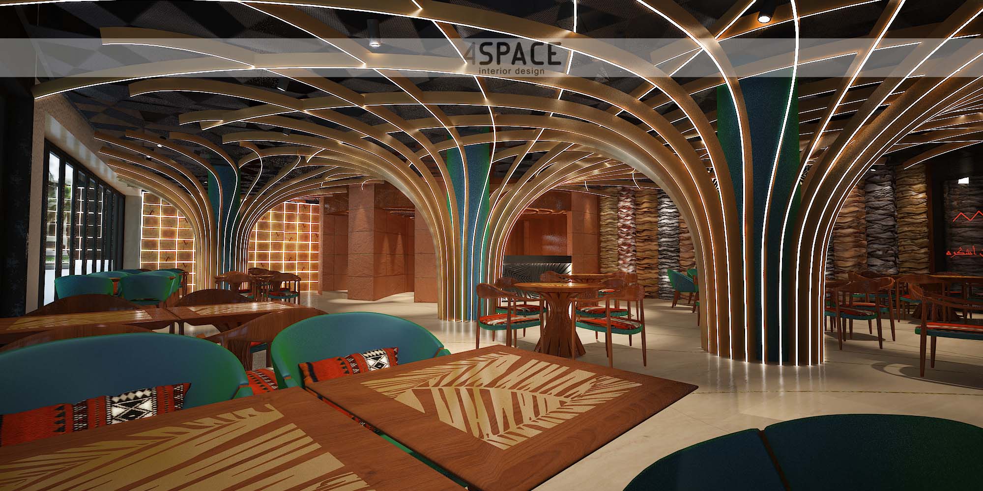 Karamna restaurant Dubai by 4SPACE interior design 03